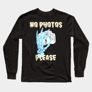 Funny No Photos Please Zombie Halloween Long Sleeve T-Shirt